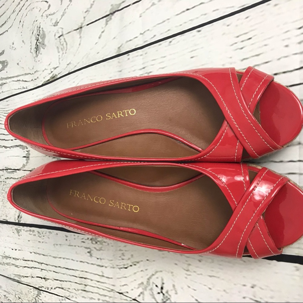 Franco Sarto Coral Wedge patent leather open toe - Picture 4 of 8